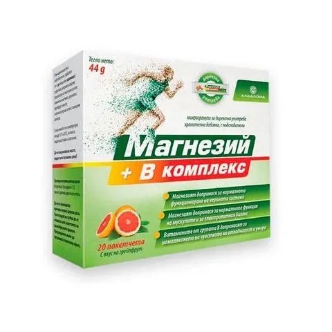 МАГНЕЗИЙ + вит.В Комплекс саш. х 20 АЛКАЛОИД