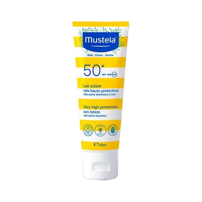 МУСТЕЛА СЛЪНЦЕЗАЩИТЕН ЛОСИОН ЗА БЕБЕТА И ДЕЦА SPF50+ 40мл