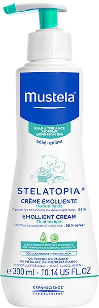 МУСТЕЛА BEBE STELATOPIA ЕМОЛИЕНТЕН КРЕМ ЗА АТРОПИЧНА КОЖА 300мл