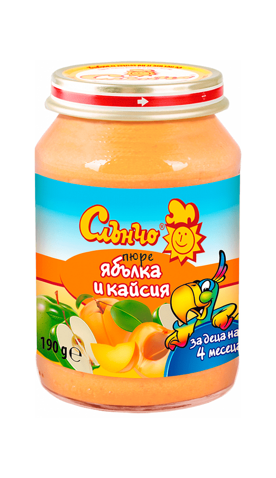 ПЮРЕ СЛЪНЧО ЯБЪЛКАИ КАЙСИЯ 4+м. 190гр.