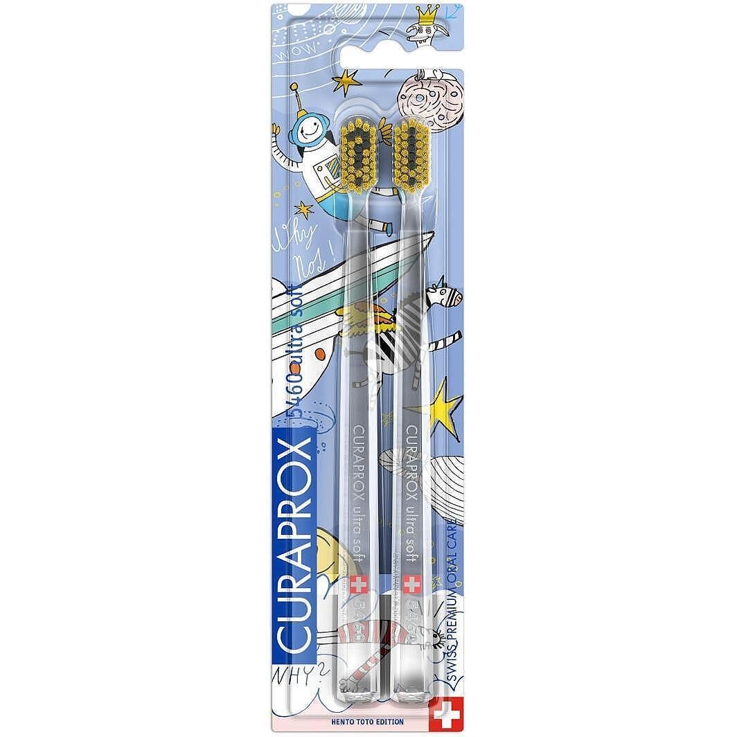 КЮРАПРОКС ЧЕТКА ЗА ЗЪБИ 5460 DUO SPECIAL EDITION HENTO TOTO 2БР БЛИСТЕР