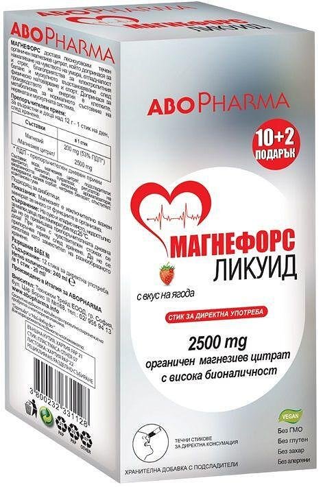 АБО МАГНЕФОРС ЛИК ЯГОДA2500мг 10+2 стика