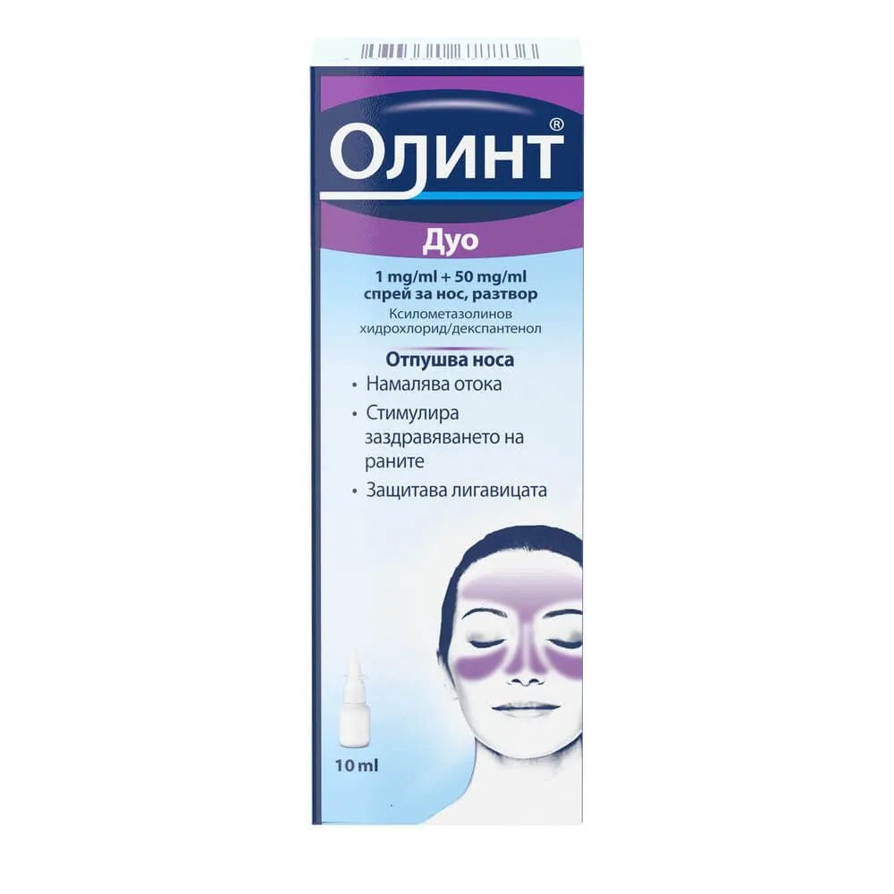 ОЛИНТ DUO наз.спрей 1мг/мл.+50мг/мл.10мл.