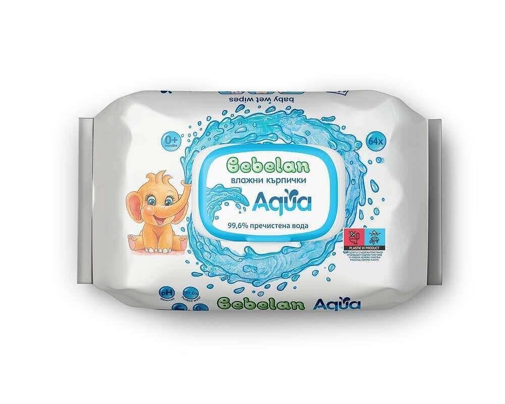 БЕБЕЛАН МОКРИ КЪРПИ 99.6% AQUA 24бр