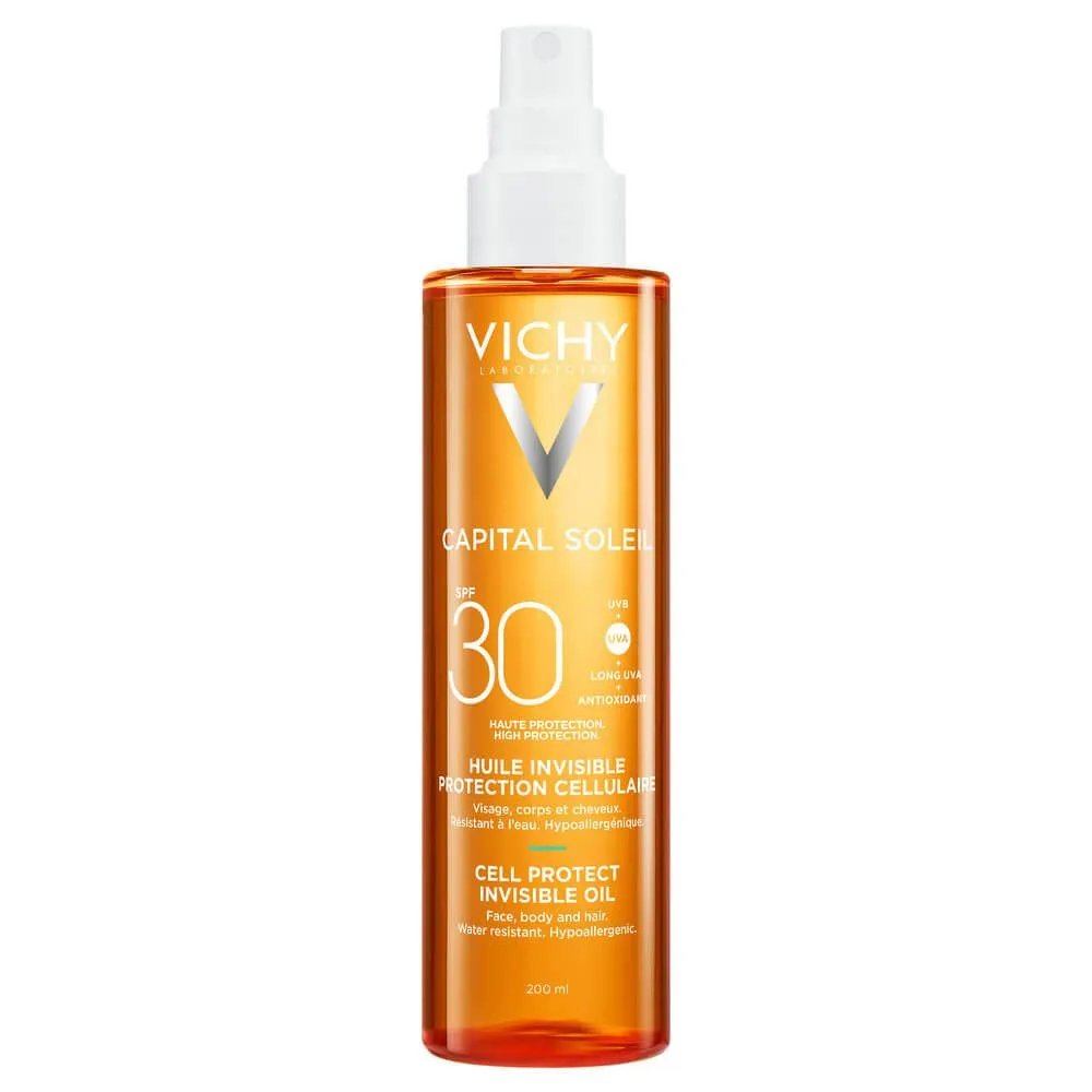 ВИШИ SOLEIL SPF30 МАСЛО CELL PROTECT лице/тяло/коса 200мл. 91591