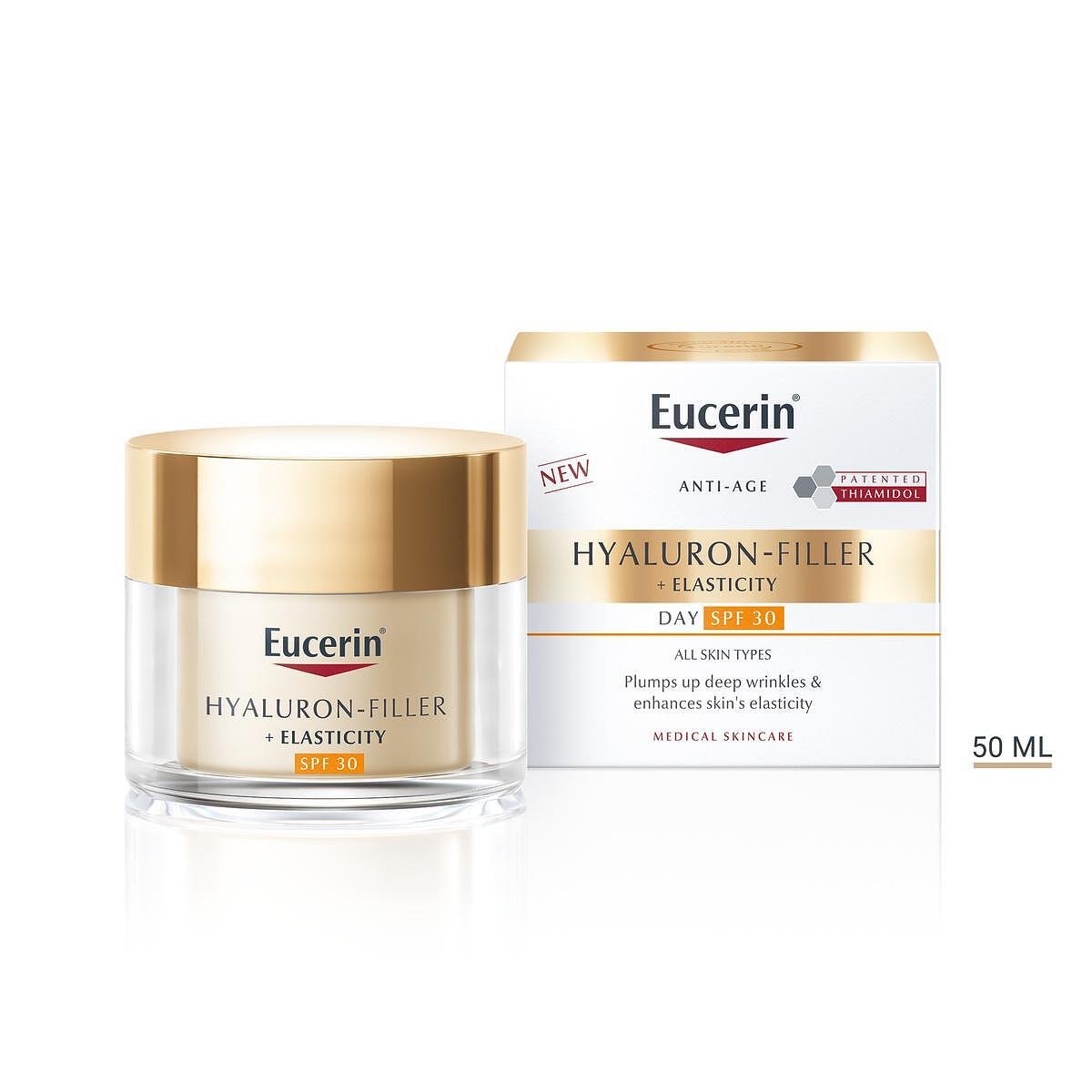 ЕУСЕРИН HYALURON-FILLER+ELASTICITY ДНЕВЕН КРЕМ SPF30 50мл