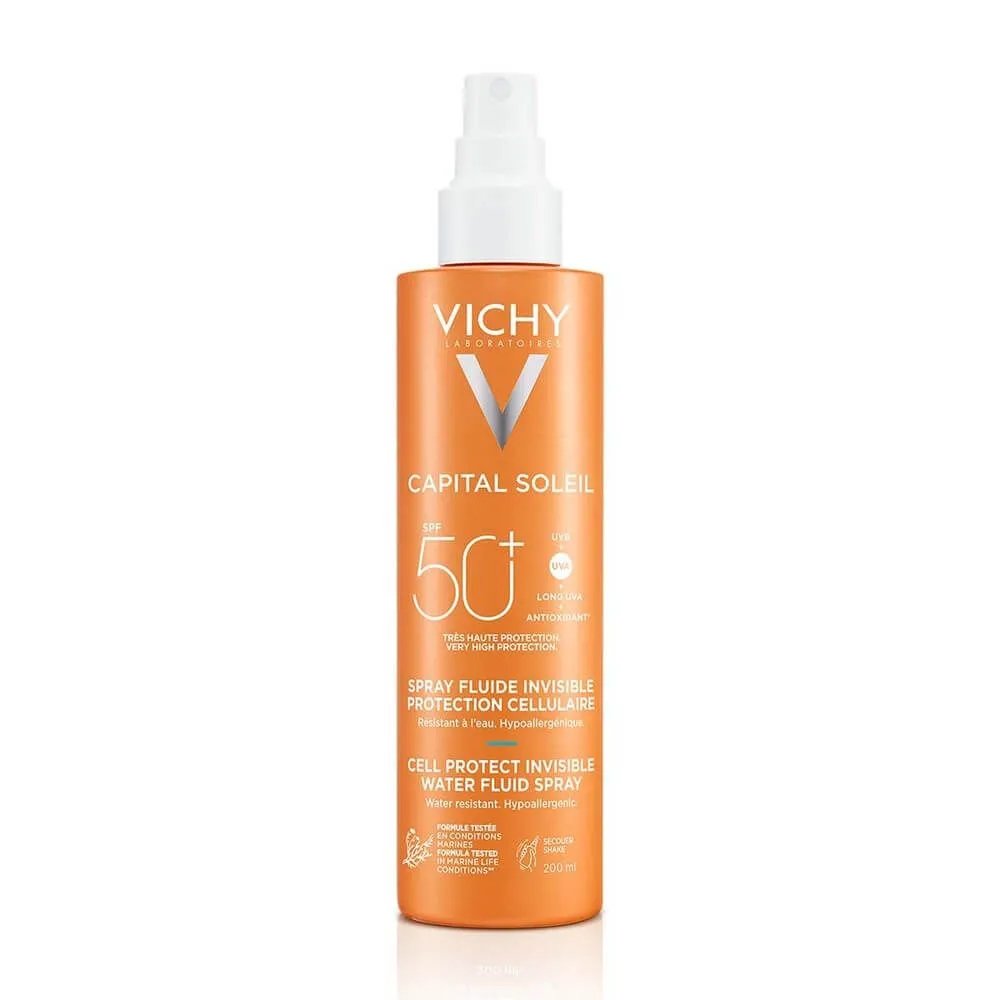 ВИШИ SOLEIL SPF50+ ФЛУИДЕН СПРЕЙ CELL PROTECT лице/тяло 200мл.