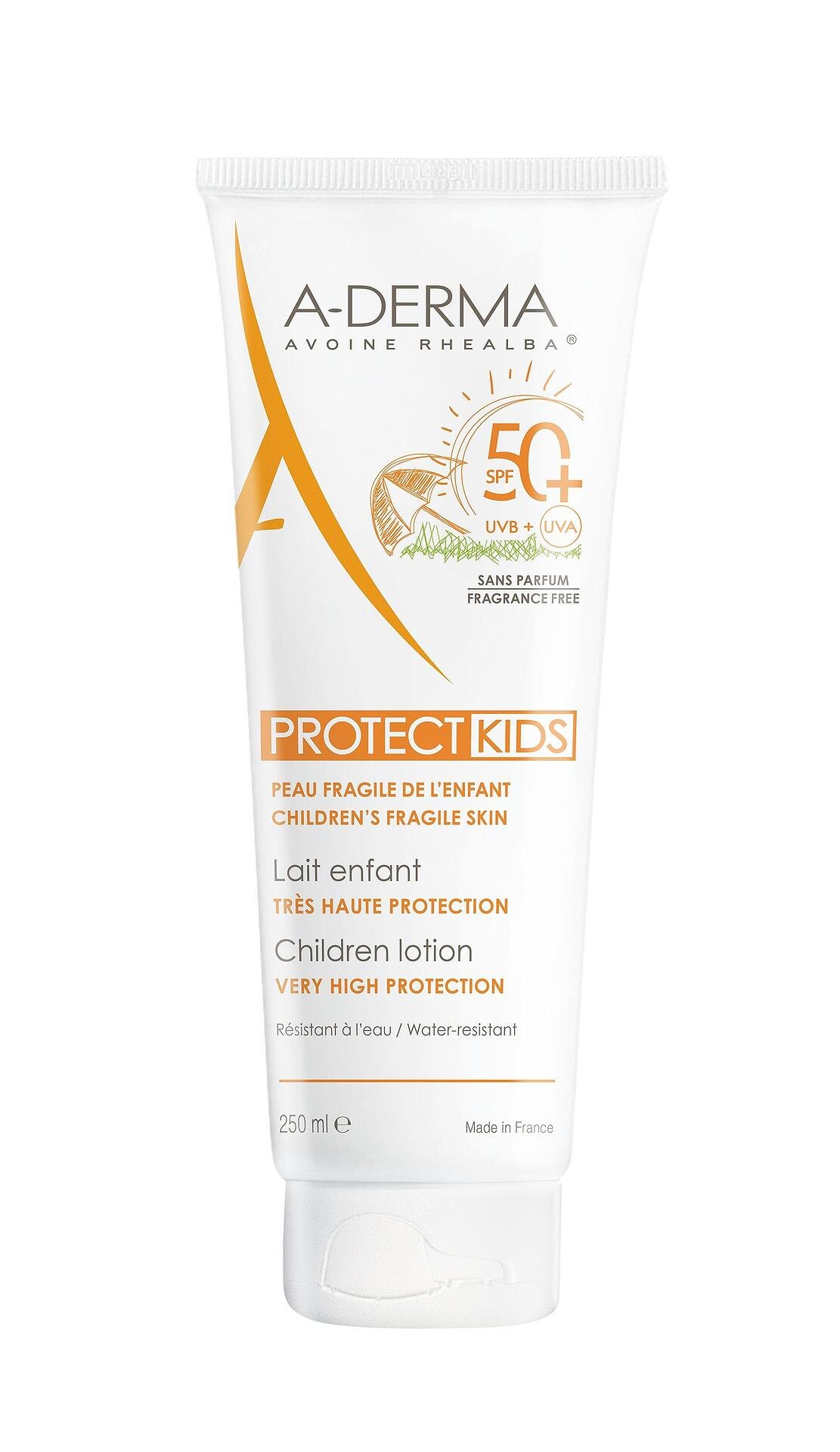 А-ДЕРМА PROTECT ВОДОУСТОЙЧИВО МЛЯКО SPF 50+ 250мл