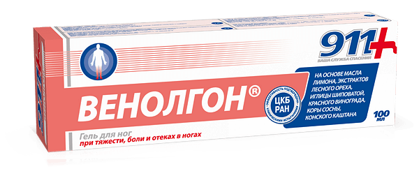 Венолгон 911 Гел при подуване и болки в краката 100 ml