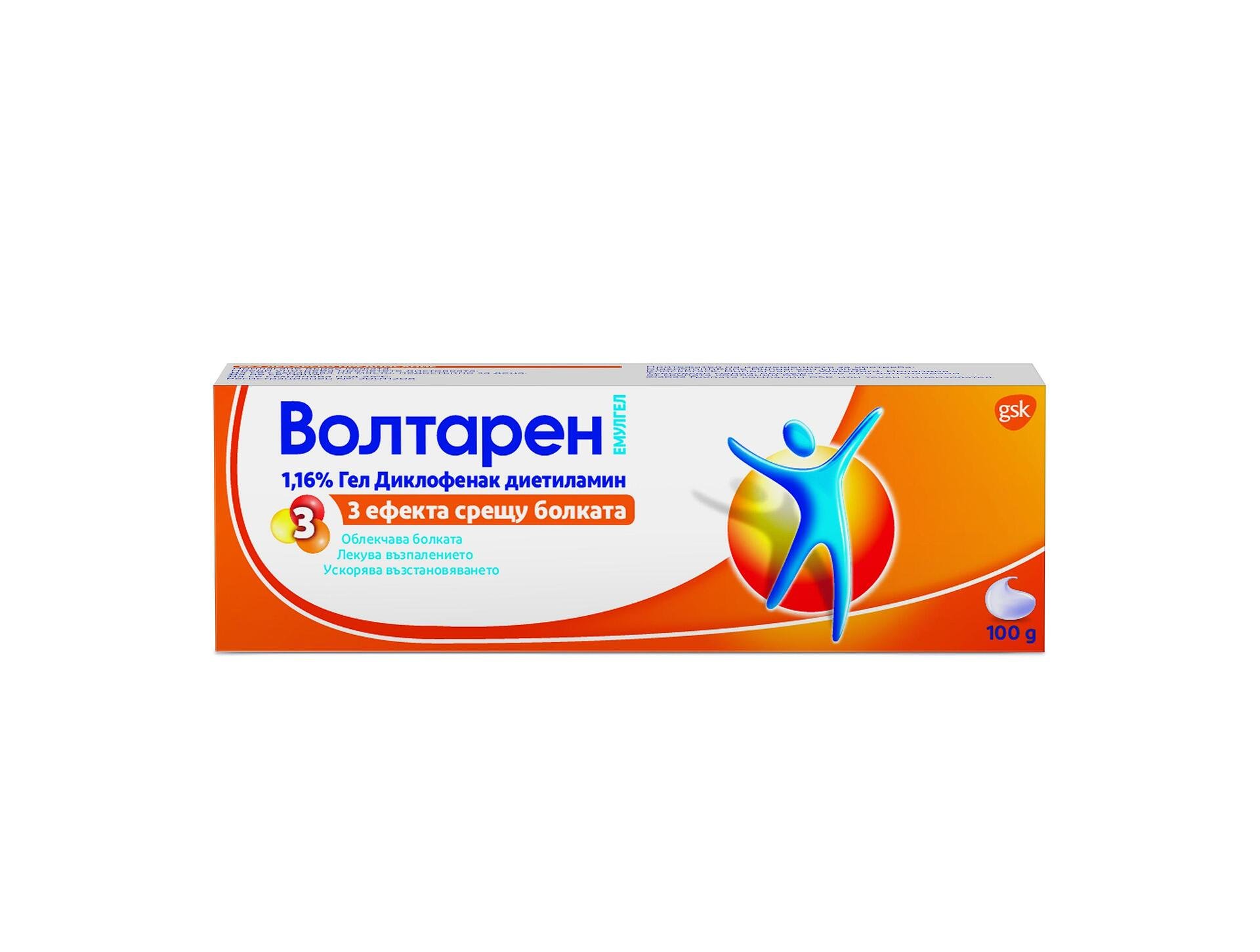 ВОЛТАРЕН ЕМУЛГЕЛ гел 1,16% 100 гр